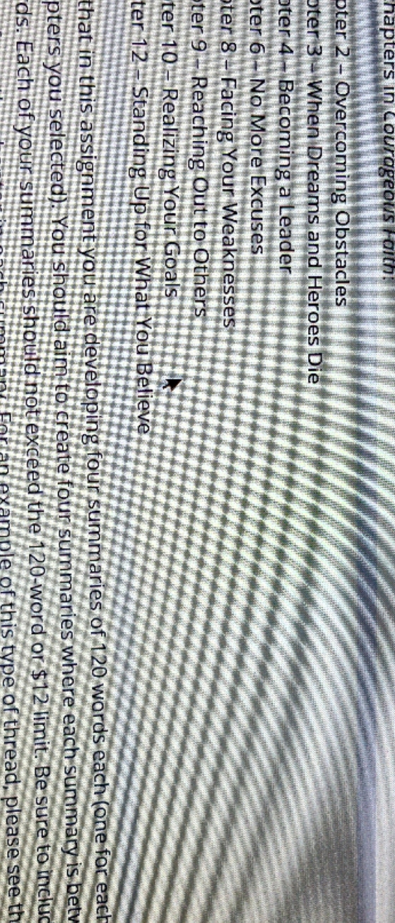 Help I'm not seeing any examples of how to do this. hapters