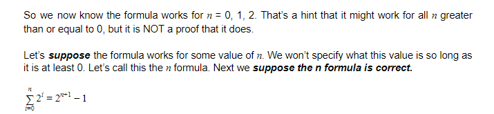 there. Now look carefully at your formula. 21 = 2"+2 - 1