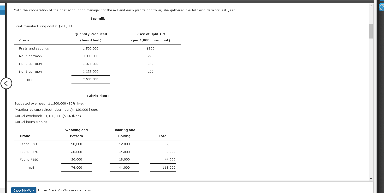 SOLVE FOR 5b ONLY**** the sofas and chairs). For accounting purposes, the