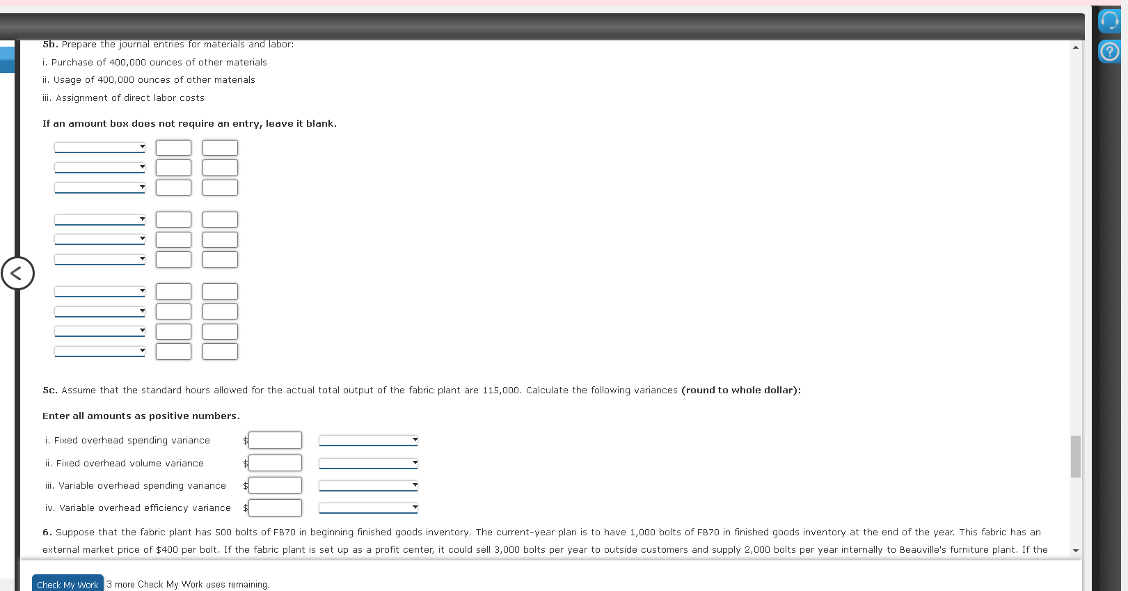 cost of the rods is relatively insignificant and is included in overhead.