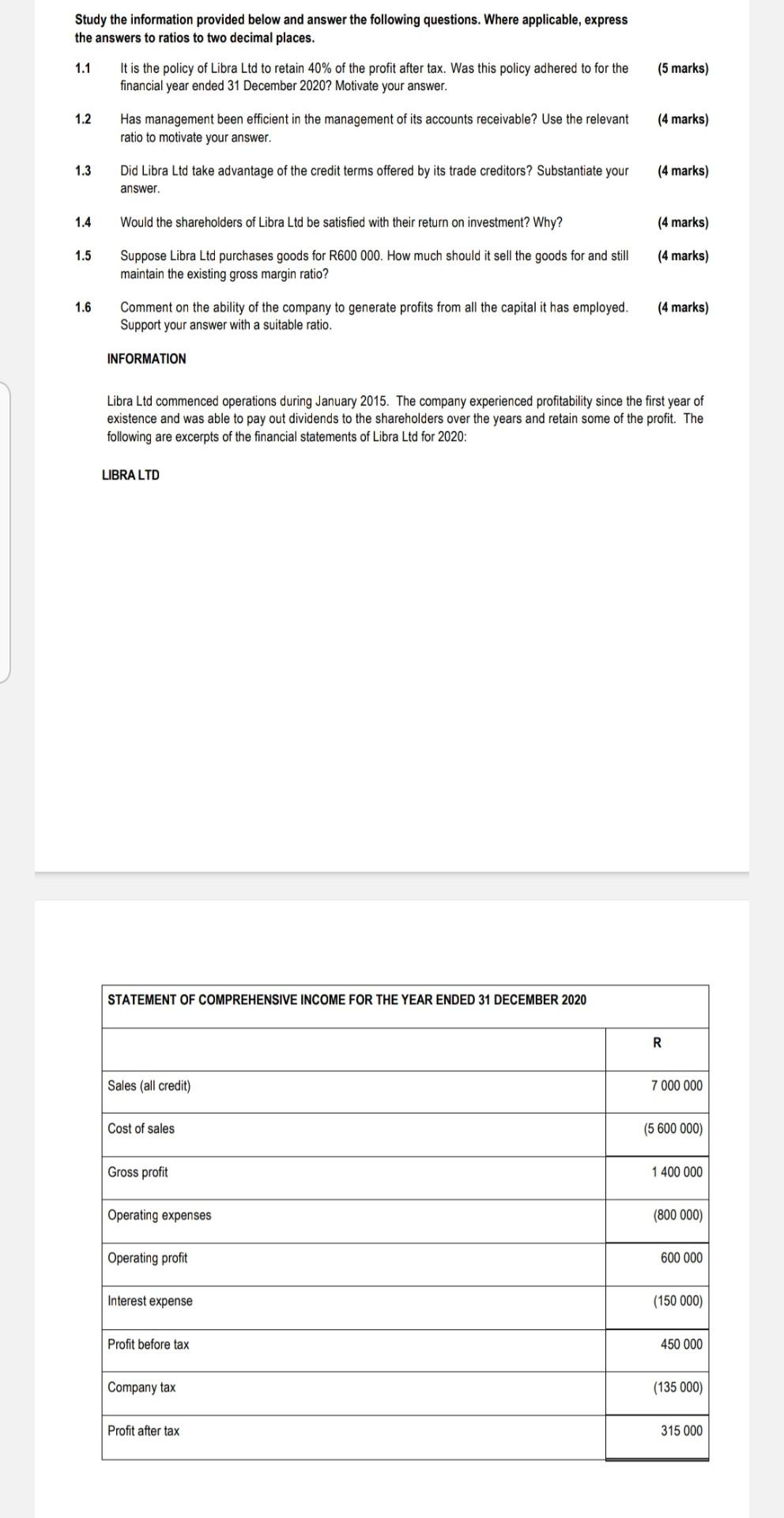 Study the information provided below and answer the following questions. Where