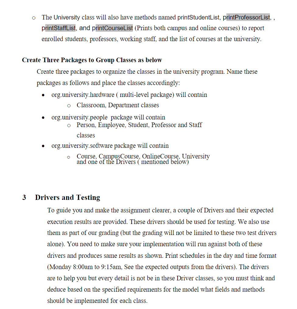 code reuse and improve structure of code (ii) add new classes OnlineCourse,