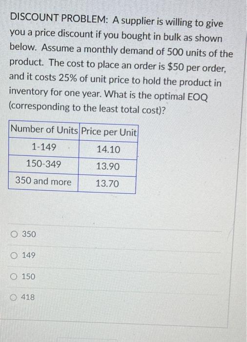 what is the service level and corresponding optimal stocking level DISCOUNT PROBLEM: