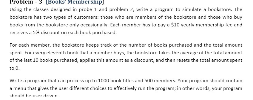  Problem 3 [Hooks' Membership] Using the classes designed in probe 1