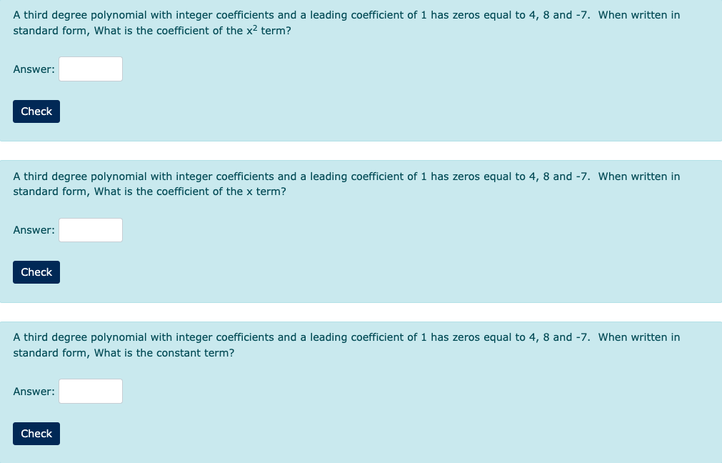  Please answer all parts for a like :) A third degree