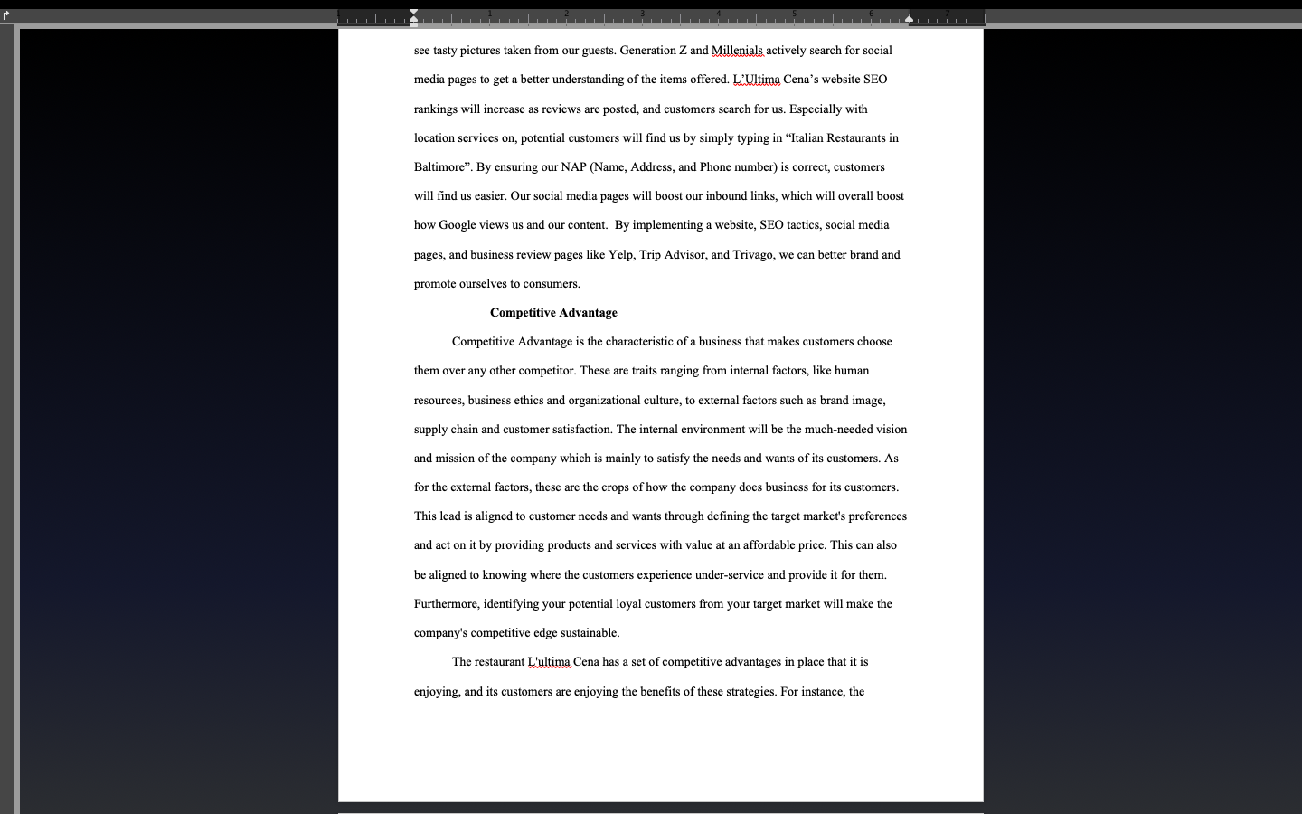 for various restaurants in the Baltimore area, consumers have been liking how