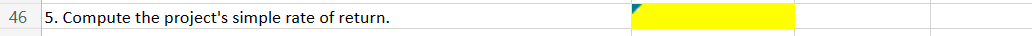 the project. 2. Complete the table to compute the net present value