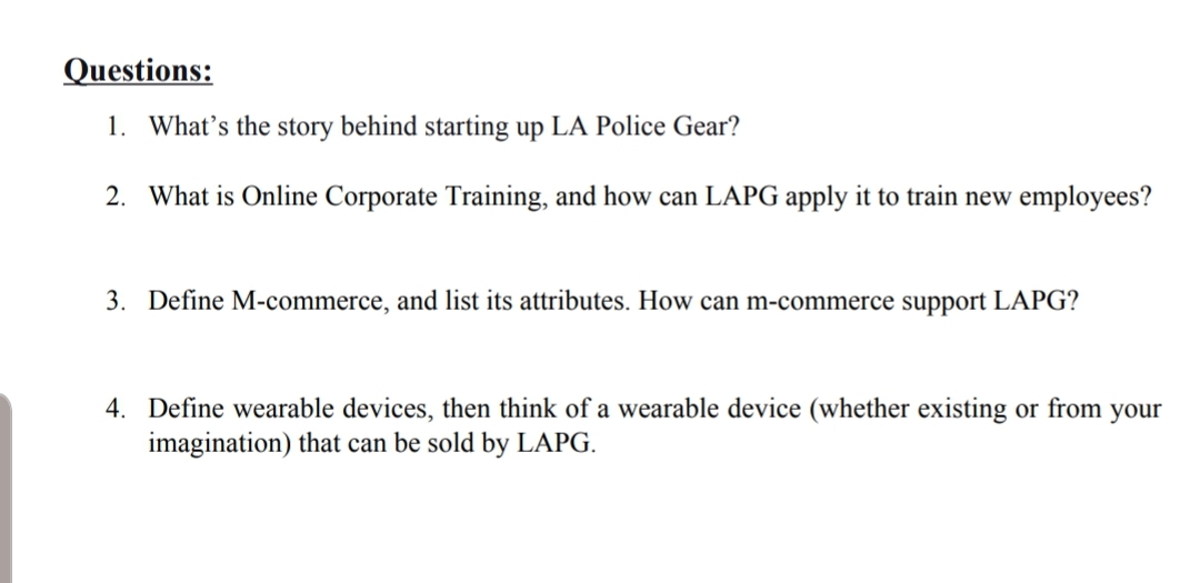 style and be clear in answering the questions. Please do not provide