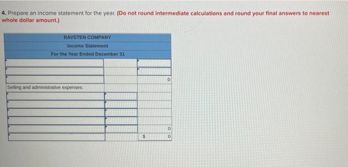 cost. The following transactions were recorded for the year: a. Raw materials