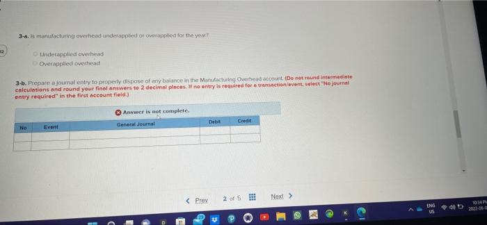 overhead cost to jobs on the basis of machine-hours. For the current