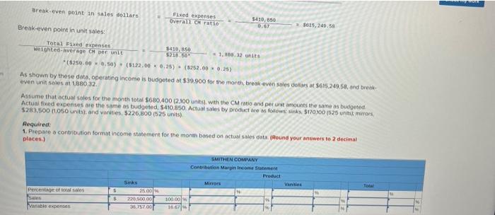point in unit sales for the month, based on the actual data.