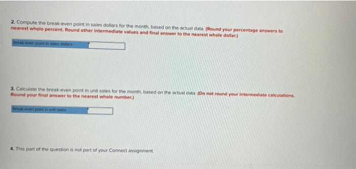 unit sales 4. This part of the question is not part of