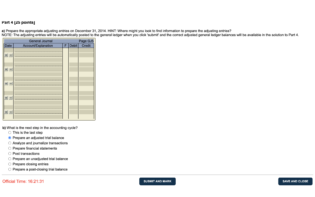 Can you help with this question, its for an adjusting journal entry.