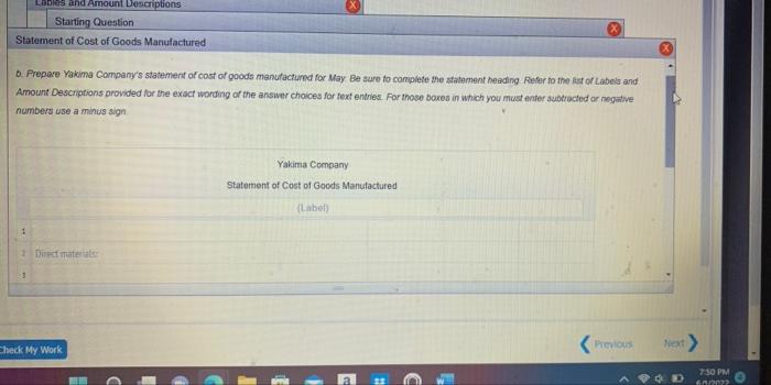 and cost of unos manufactured statement data for two different comparses for