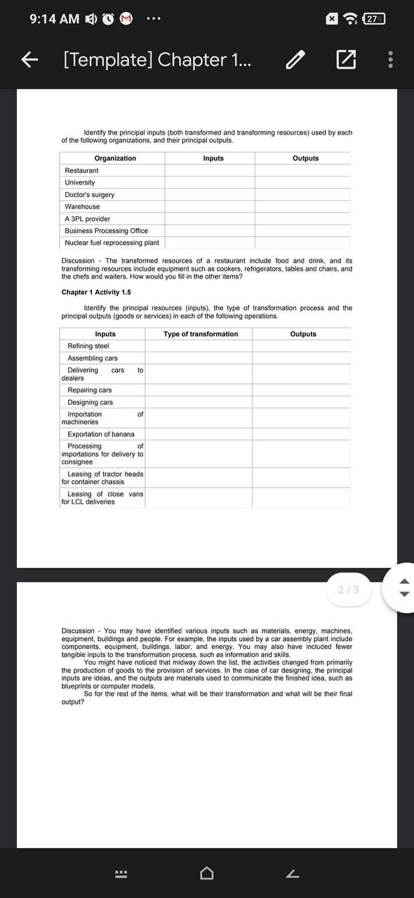 ) O M X 27 [Template] Chapter 1.. .. 1/3 Operations Management
