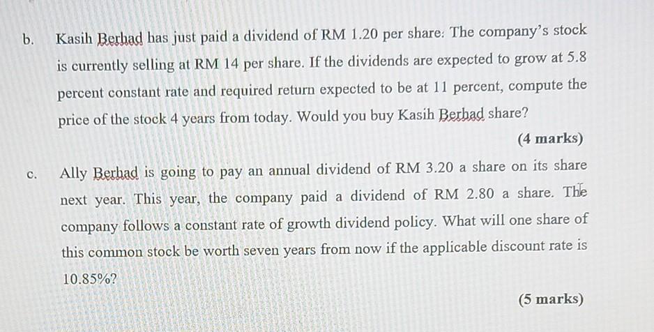 you choose? Why? (2 marks) (Total: 20 marks) 3 Last week, Pharmaniaga