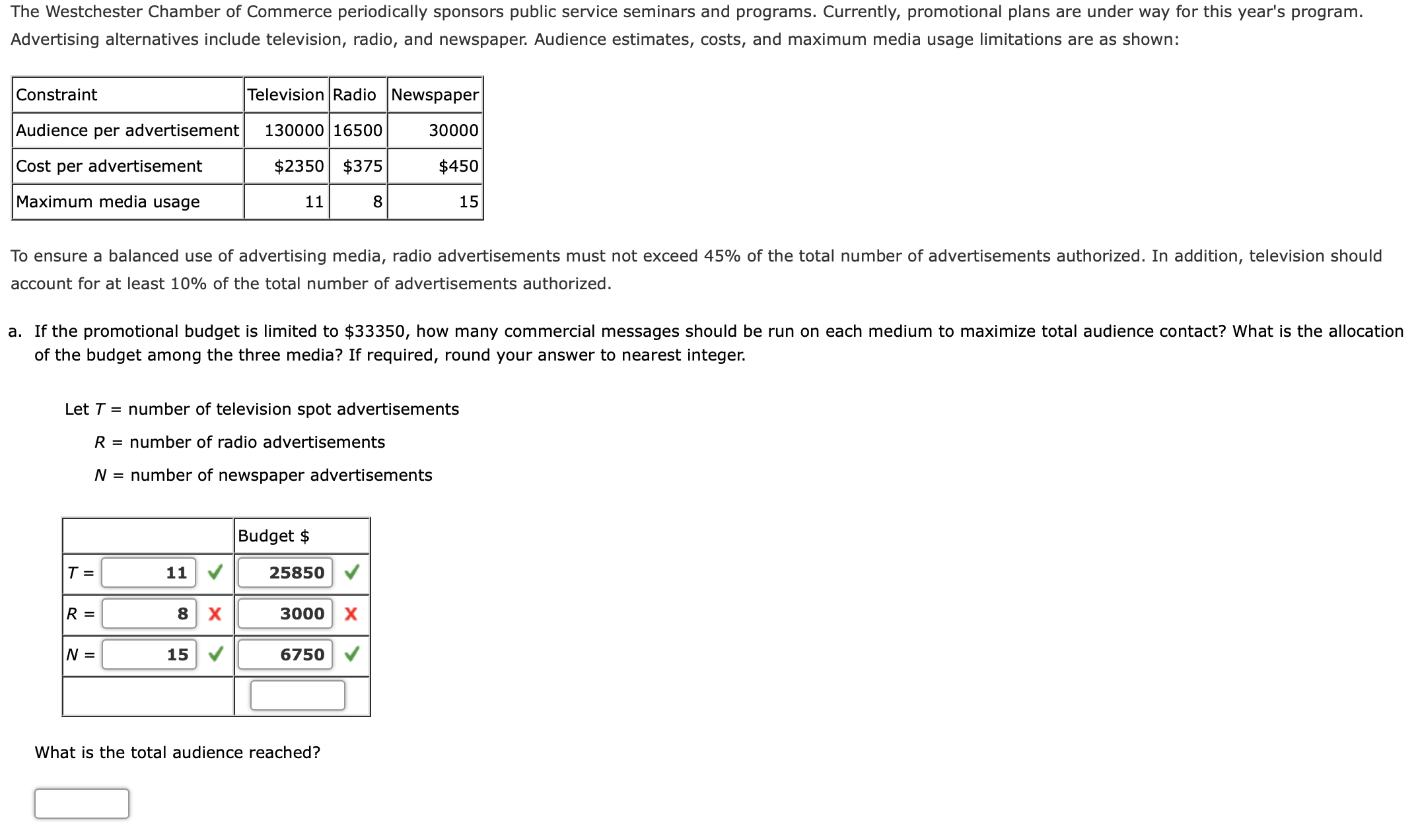 I know it can be solved with excel but I cannot figure
