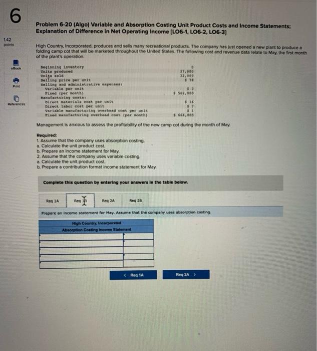 Absorption Costing Unit Product Costs and Income Statements; Explanation of Difference in