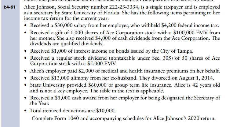 Use 2021 tax forms ONLY Forms required: 1040, schedule 1, and Schedule