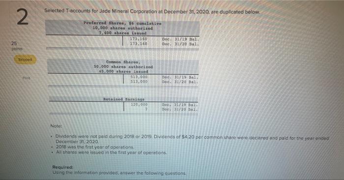 please provide answer and solution in same format Selected T-accounts for Jade