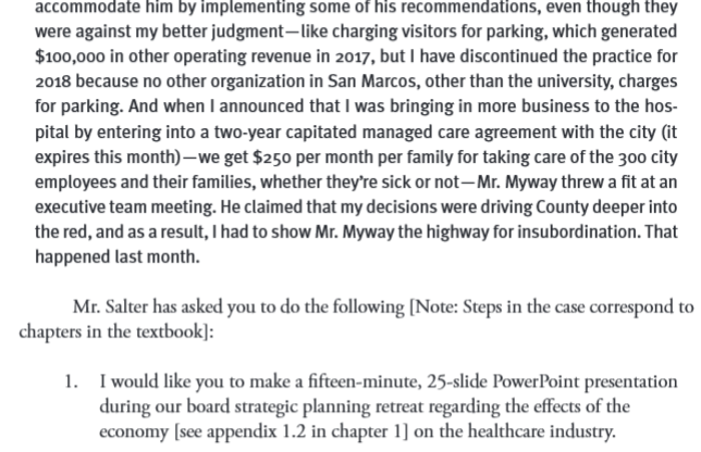 it is December 2017, and you have just accepted the chief financial