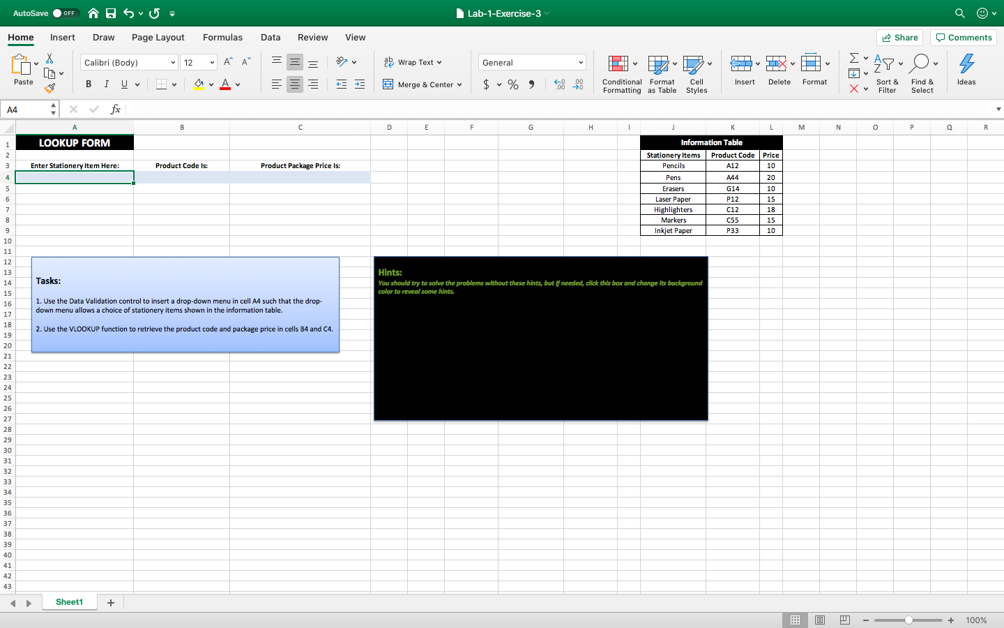AutoSave O OFF A 6 5 - Lab-1-Exercise-3 Q Q v
