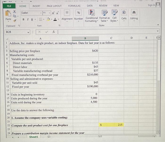 Cell Formulas FILE HOME INSERT PAGE LAYOUT FORMULAS DATA REVIEW VIEW Sign