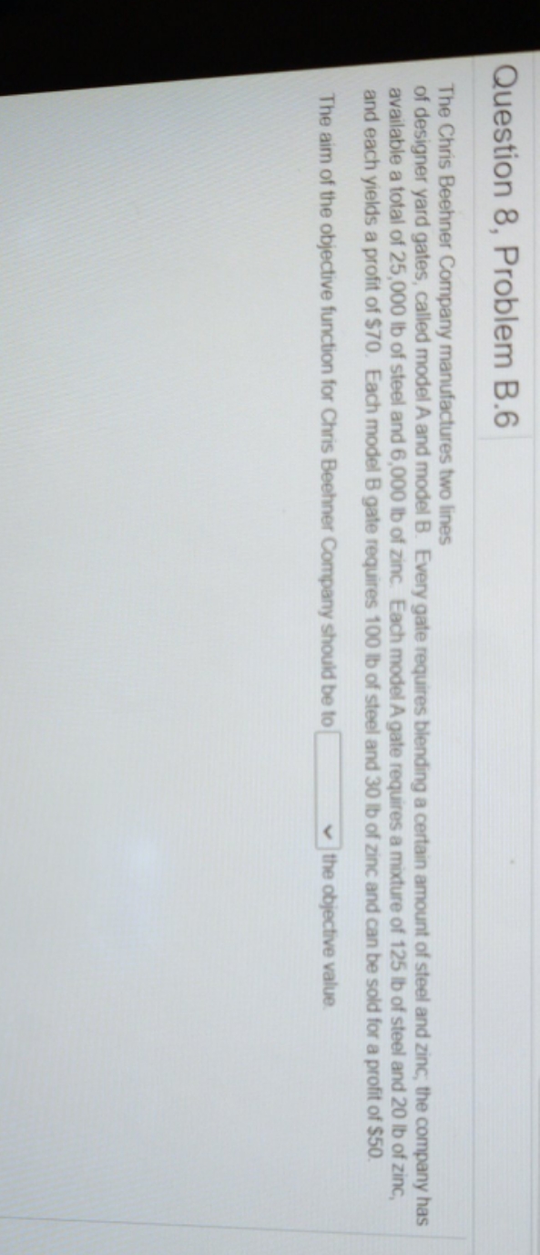 a) state objective function b) state constraints c) solve the quantity of