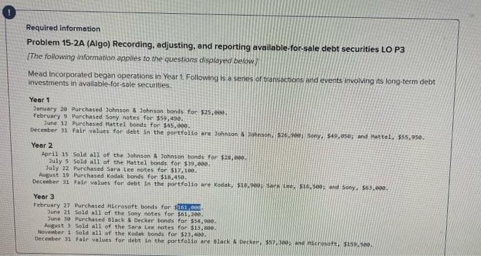  please answer this two journal entry Required information Problem 15-2A (Algo)