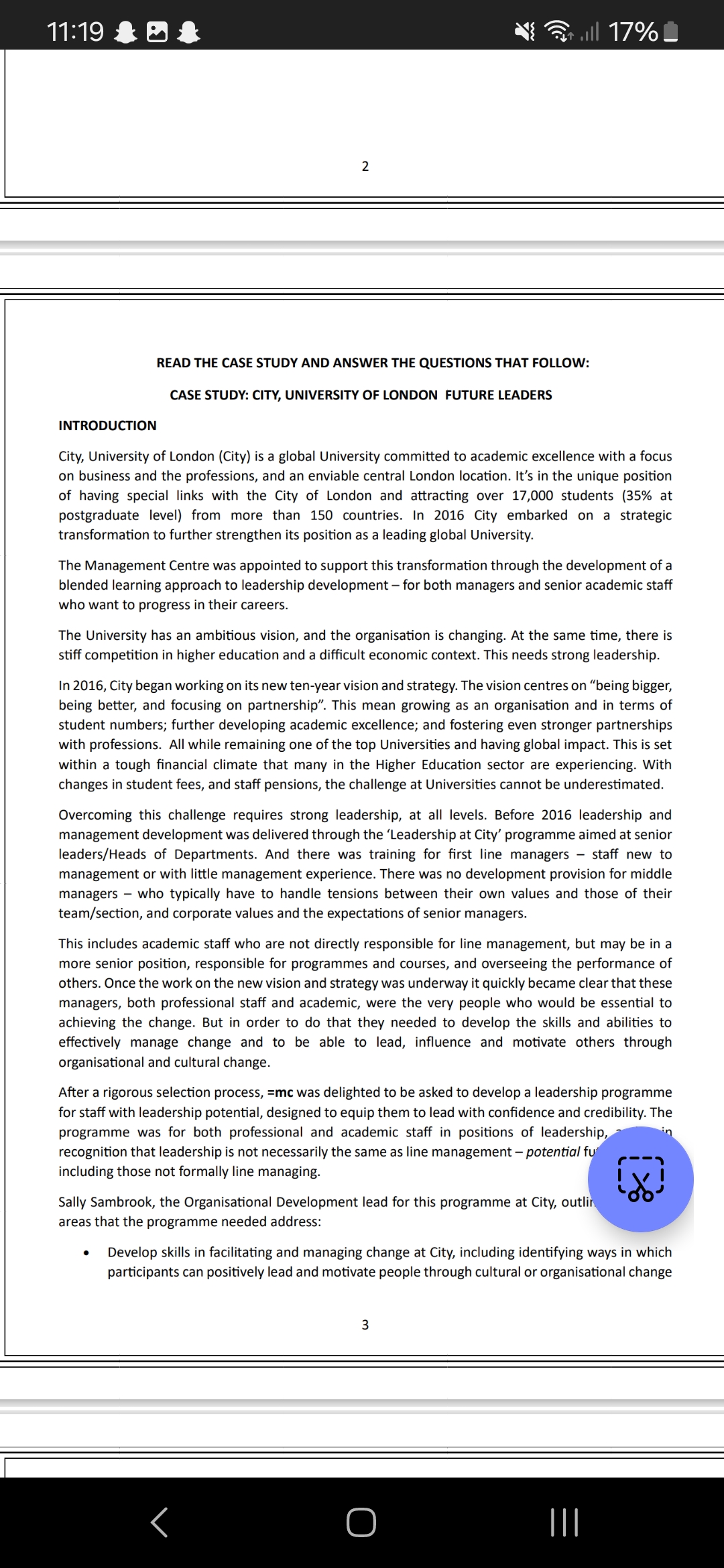  LNEE JLF 3 READ THE CASE STUDY AND ANSWER THE QUESTIONS