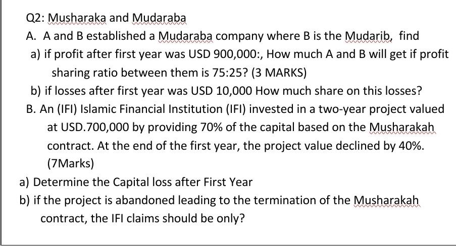  Subject: ISLAMIC BANKING AND FINANCE Note: Please write froma computer or