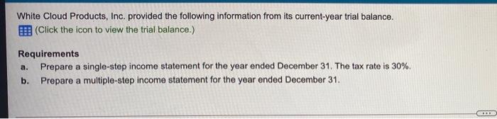 prepare a multiple - step income statement for the year ended December