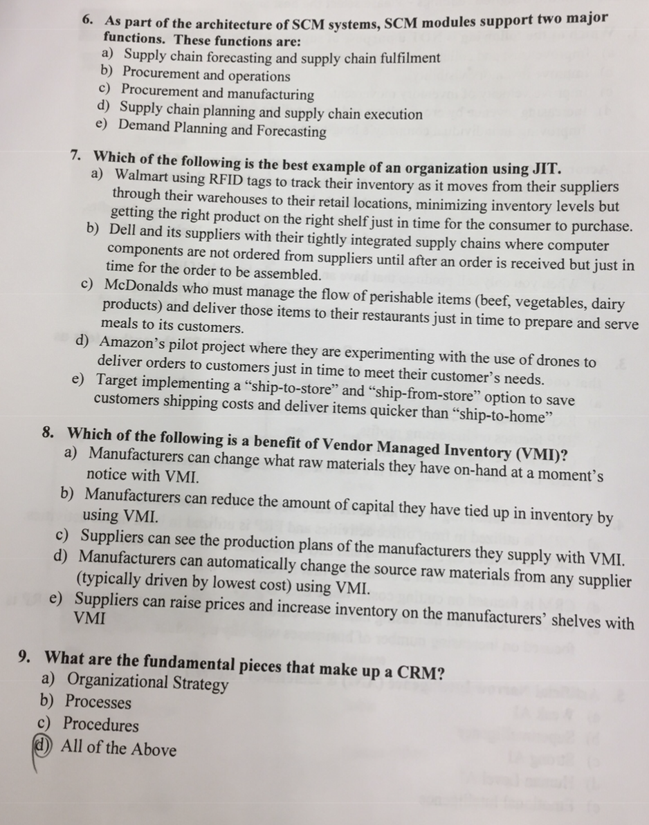 please pick the best answer and explain why management information system \f