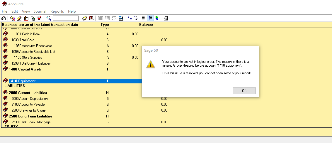 type to group heading, it shows error again and ask me to
