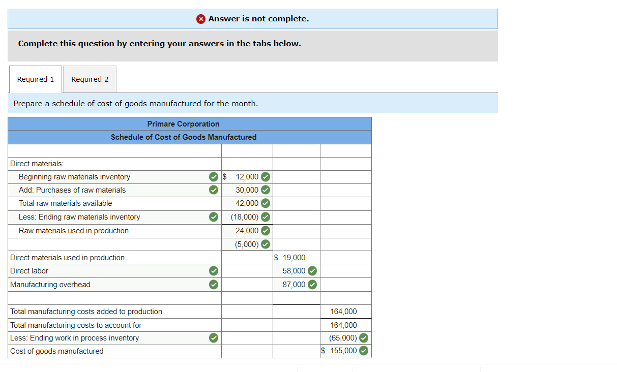 the following data concerning last month's manufacturing operations. Purchases of raw materials