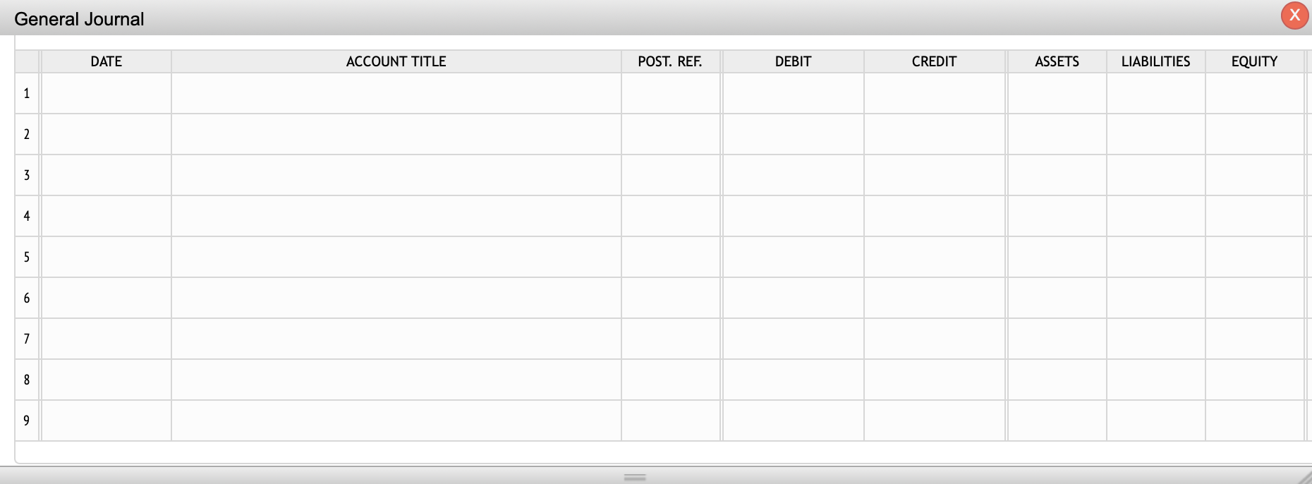 for the February, May, and November treasury stock transactions. Chart of Accounts