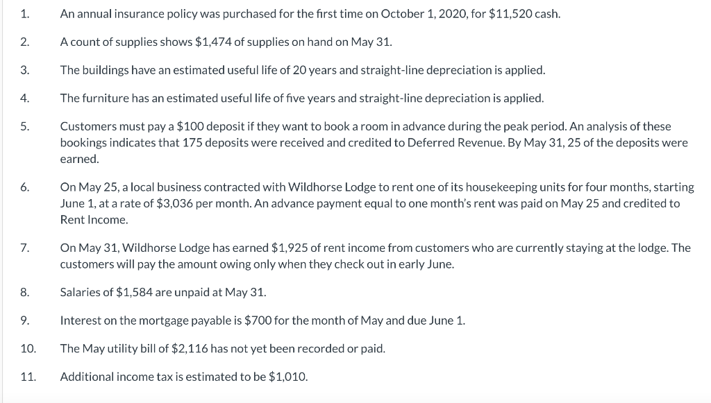 20 Received $2,000 for services performed for a client. 21 Received $600