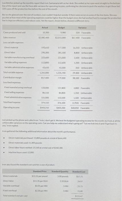 Answer ALL BOXES A-G for thumbs up Lex Belcher picked up the