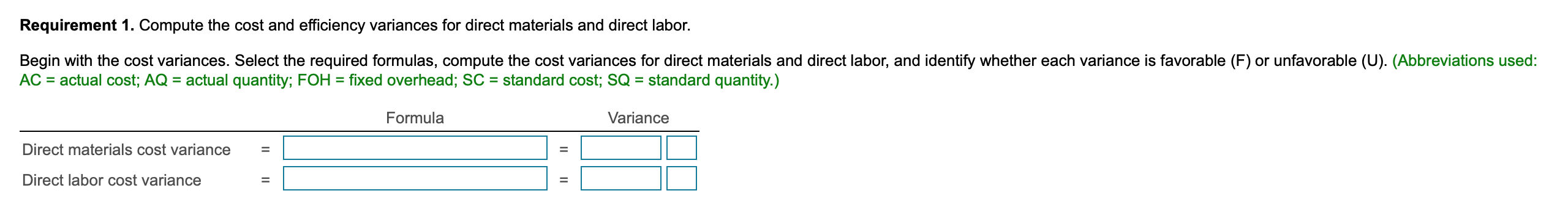 @ $0.25 per lb) Direct Labor (3 minutes @ $0.10 per minute)