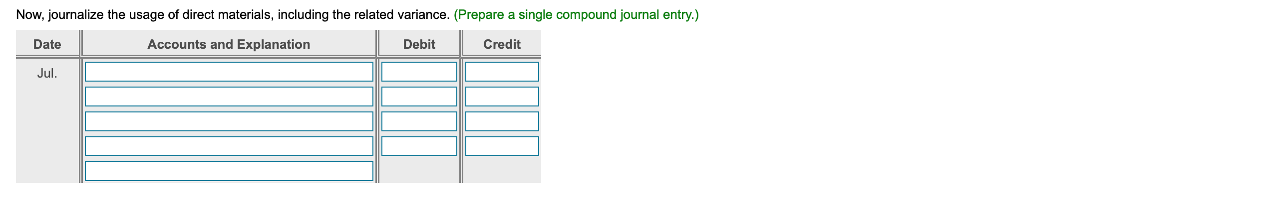 Cost per Coffee Mug 1. Compute the cost and efficiency variances for