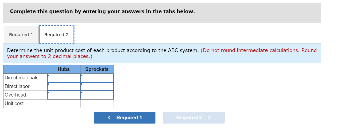 and Sprockets require $17. b. The direct labor wage rate is $15