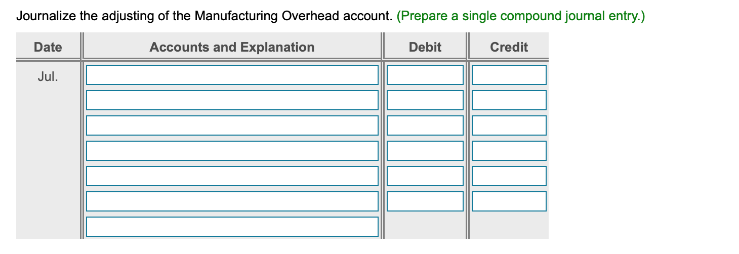 account. 5. Rouse intentionally hired more highly skilled workers during July. How