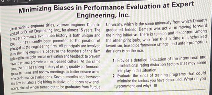 please can someone provide me the solution? Minimizing Biases in Performance Evaluation