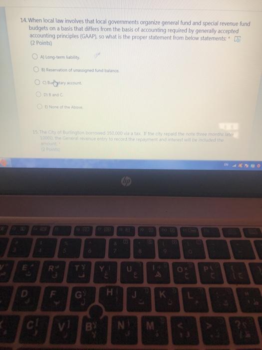 and special revenue fund budgets on a basis that differs from the