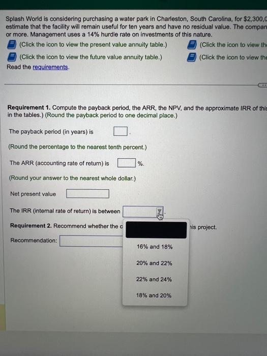 the present value arnuity table (Click the icen to view the present