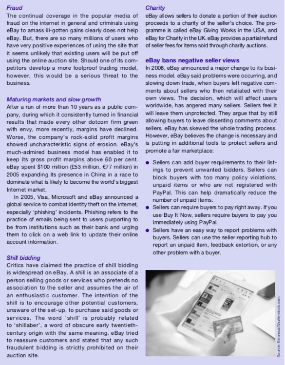 Case study Developing new services at eBay This case study explores the