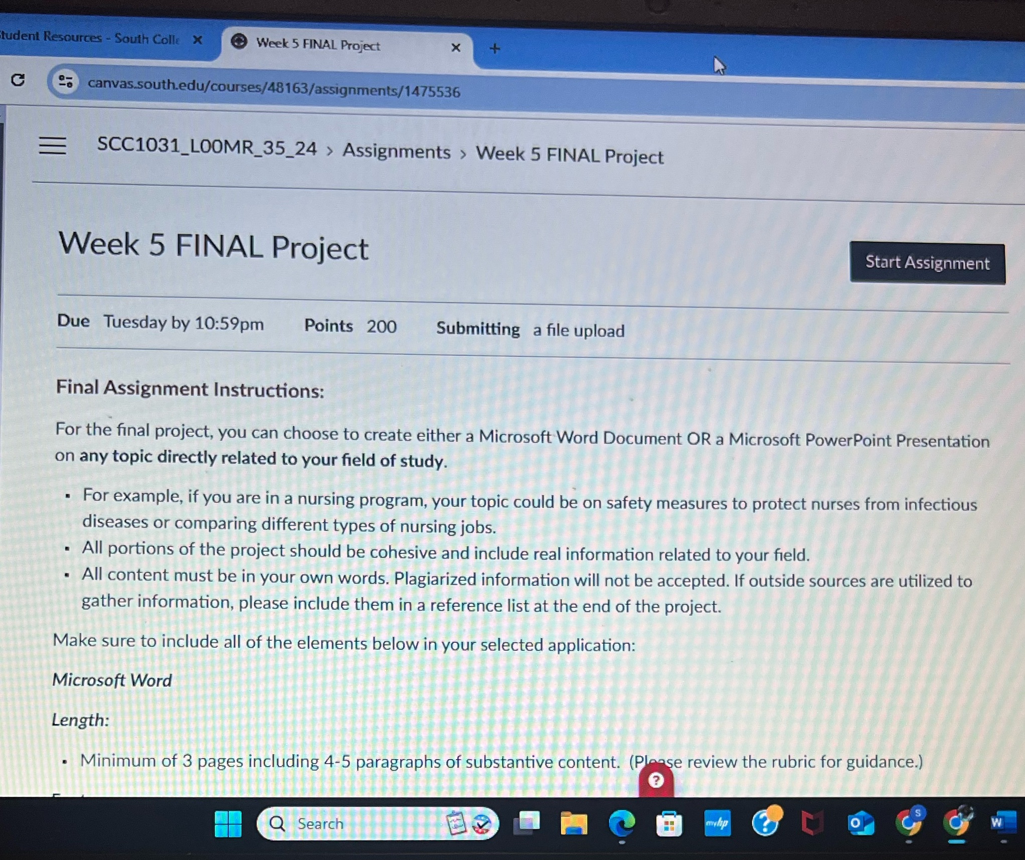  SCC1031_LOOMR_35_24 > Assignments > Week 5 FINAL Project Week 5 FINAL