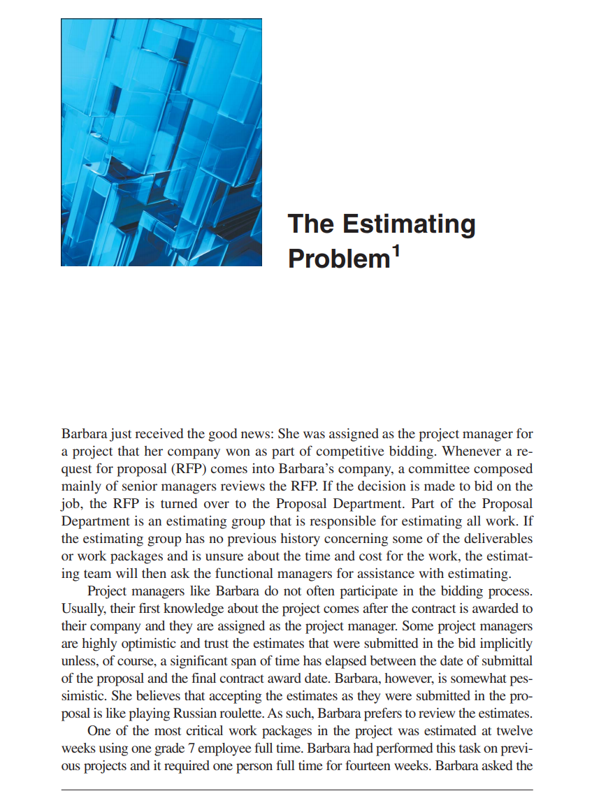 How many different estimating techniques were discussed in the case?If each estimate