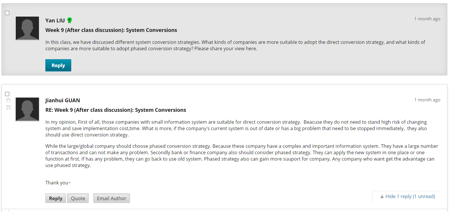 Please explain whether or not you agree with his/her replies/comments? Why or