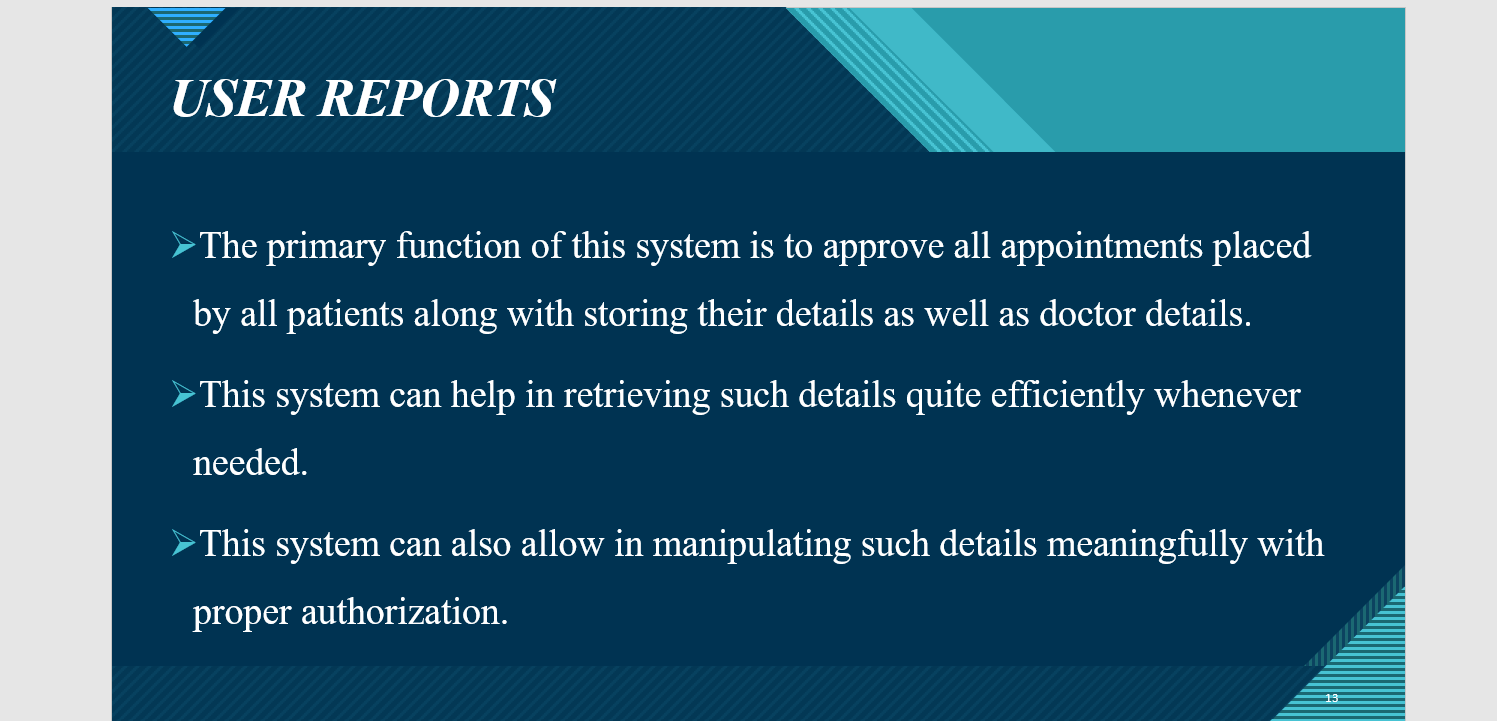 a presentation summarizing your individual steps. Now tell me what you did